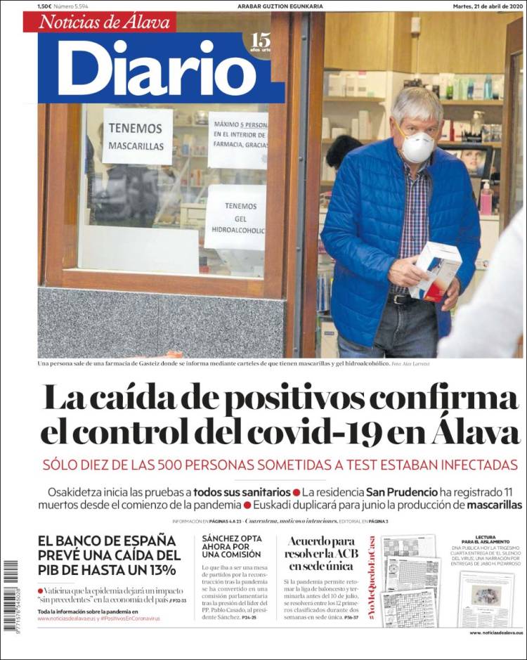 Portada de Noticias de Álava (España)