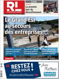 Portada de Le Republicain Lorrain (Francia)