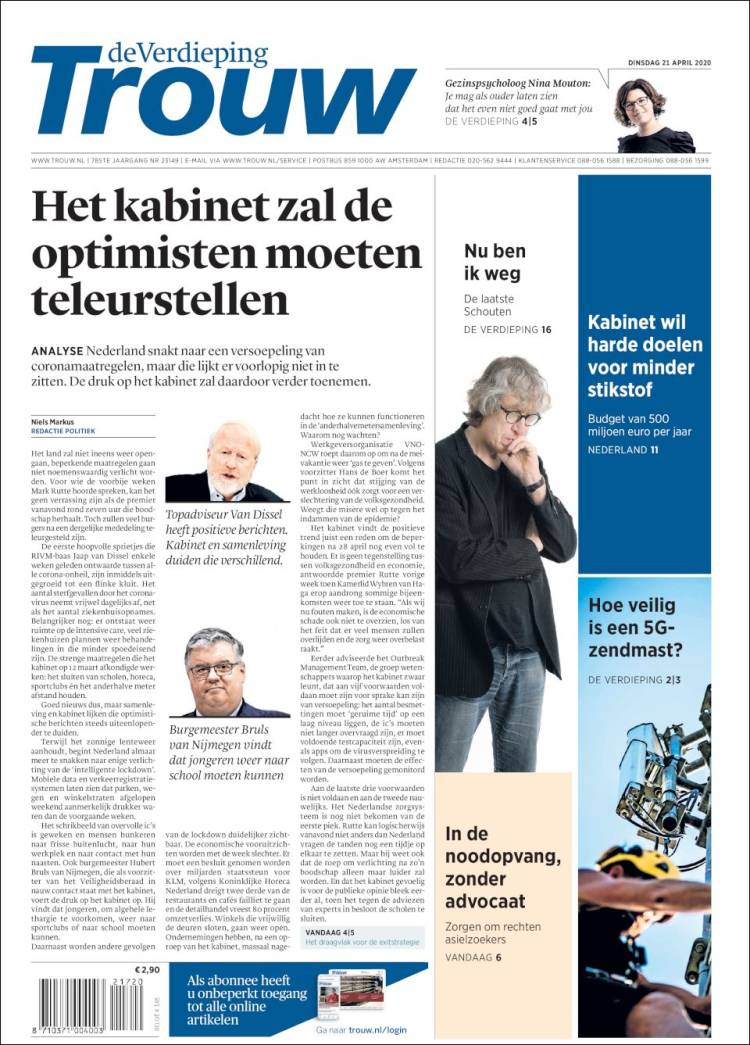Portada de Trouw (Netherlands)