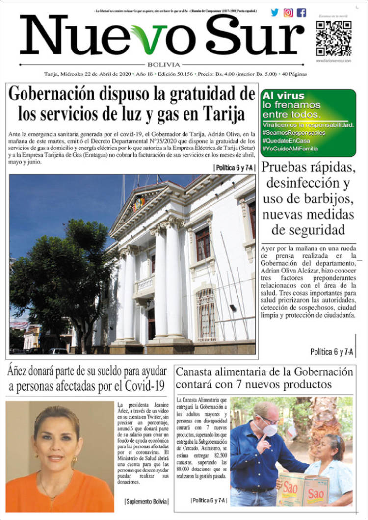 Portada de Nuevo Sur (Bolivia)