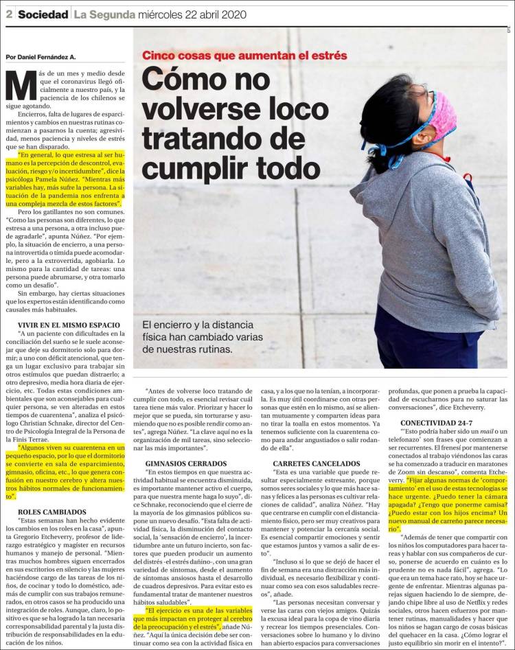 Portada de La Segunda (Chile)