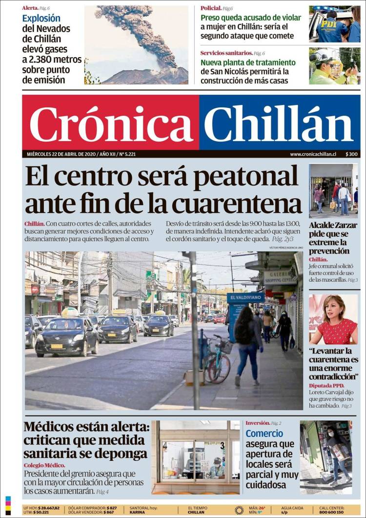 Portada de Crónica Chillán (Chile)