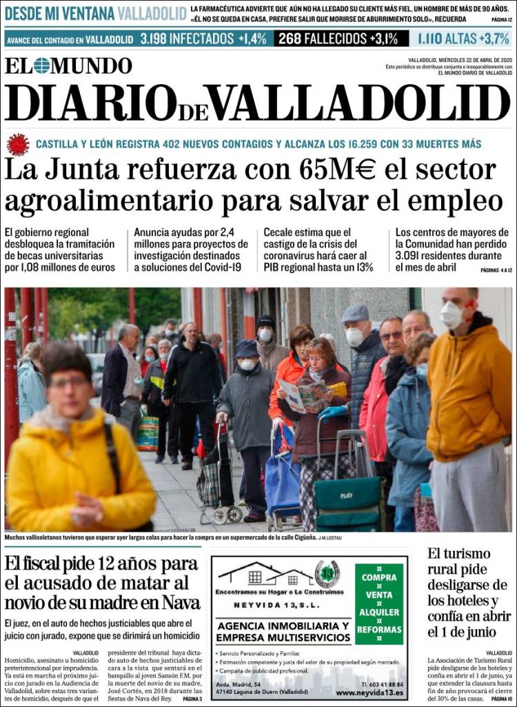 Portada de Diario de Valladolid (Espagne)