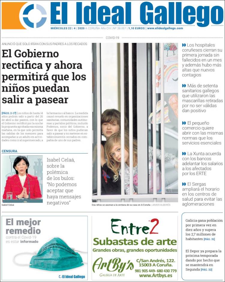 Portada de El Ideal Gallego (España)