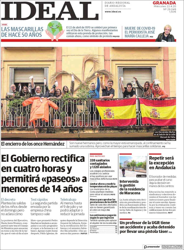 Portada de Ideal (Espagne)
