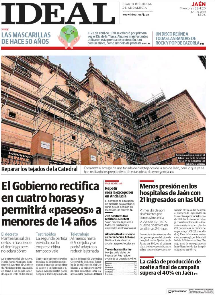 Portada de El Ideal de Jaén (España)