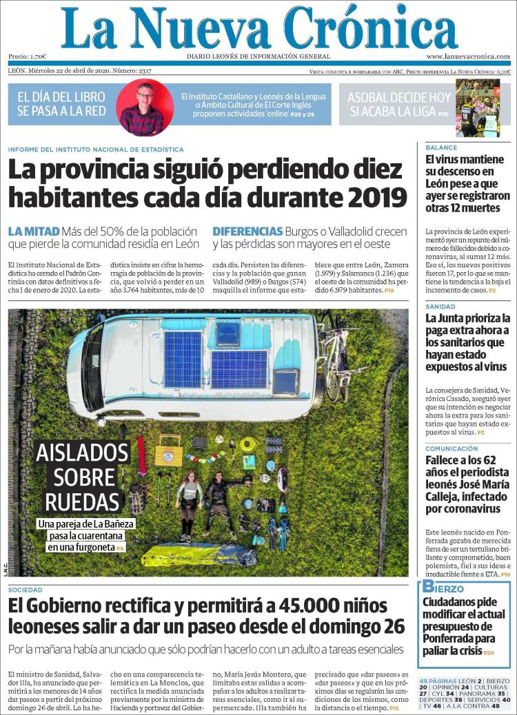 Portada de La Nueva Crónica (España)