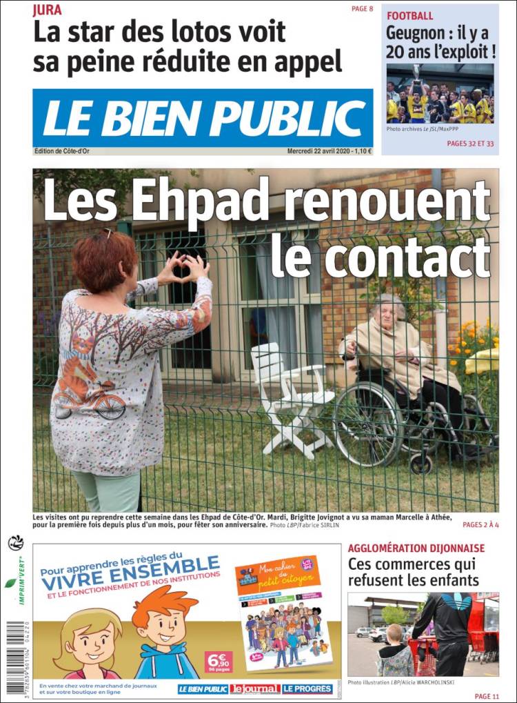Portada de Le Bien Public (Francia)