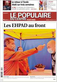 Portada de Le Populaire du Centre (Francia)