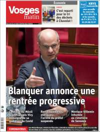 Portada de Vosges Matin (Francia)