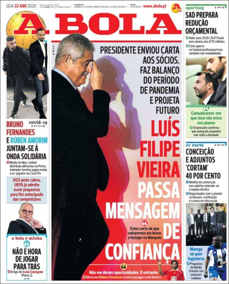 Portada de A Bola (Portugal)