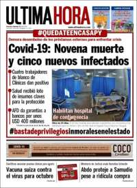 Portada de Última Hora (Paraguay)