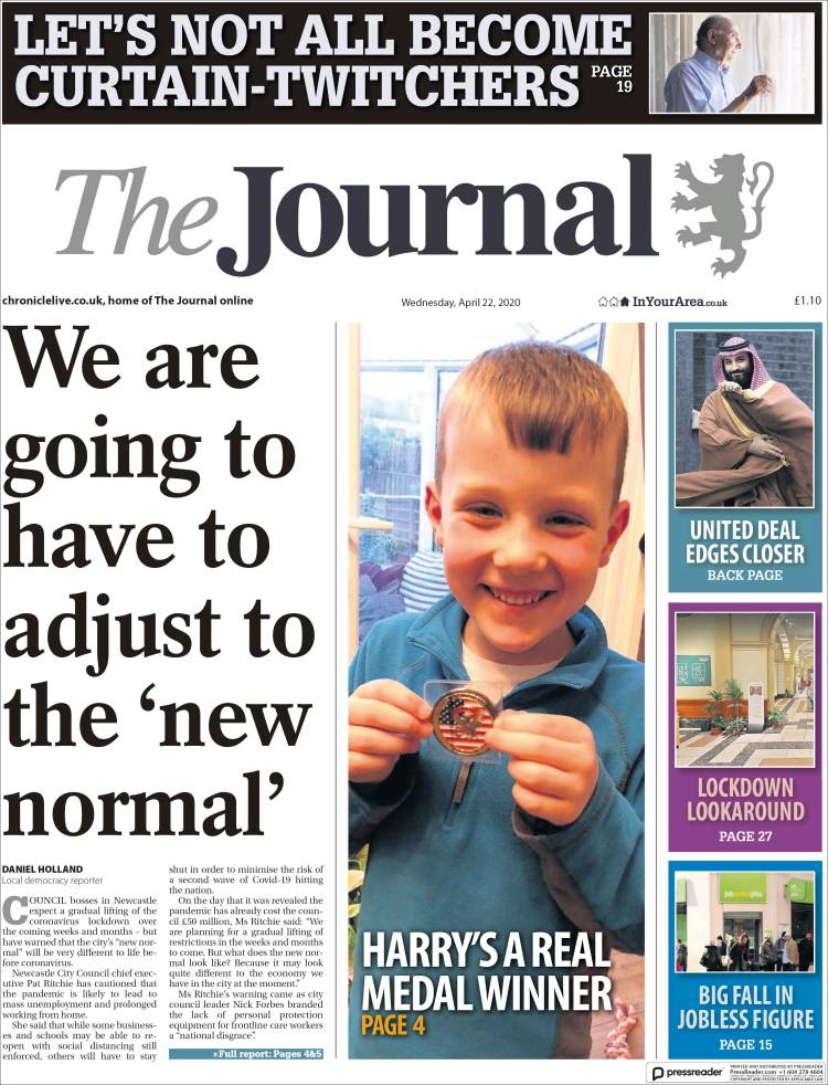 Portada de The Journal (Reino Unido)