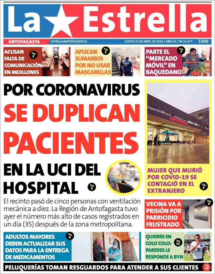 Portada de La Estrella del Norte (Chile)