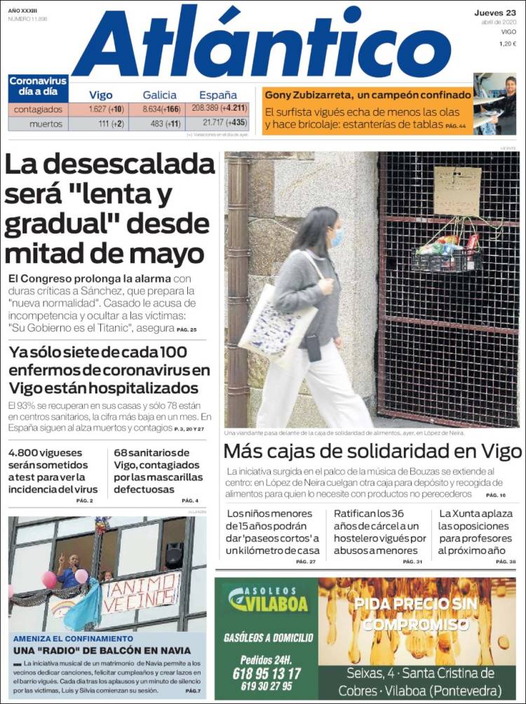 Portada de Atlántico Diario (Espa&ntilde;a)