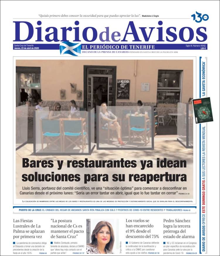 Portada de Diarios de Avisos (Espa&ntilde;a)