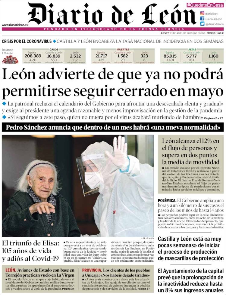 Portada de Diario de León (Espa&ntilde;a)