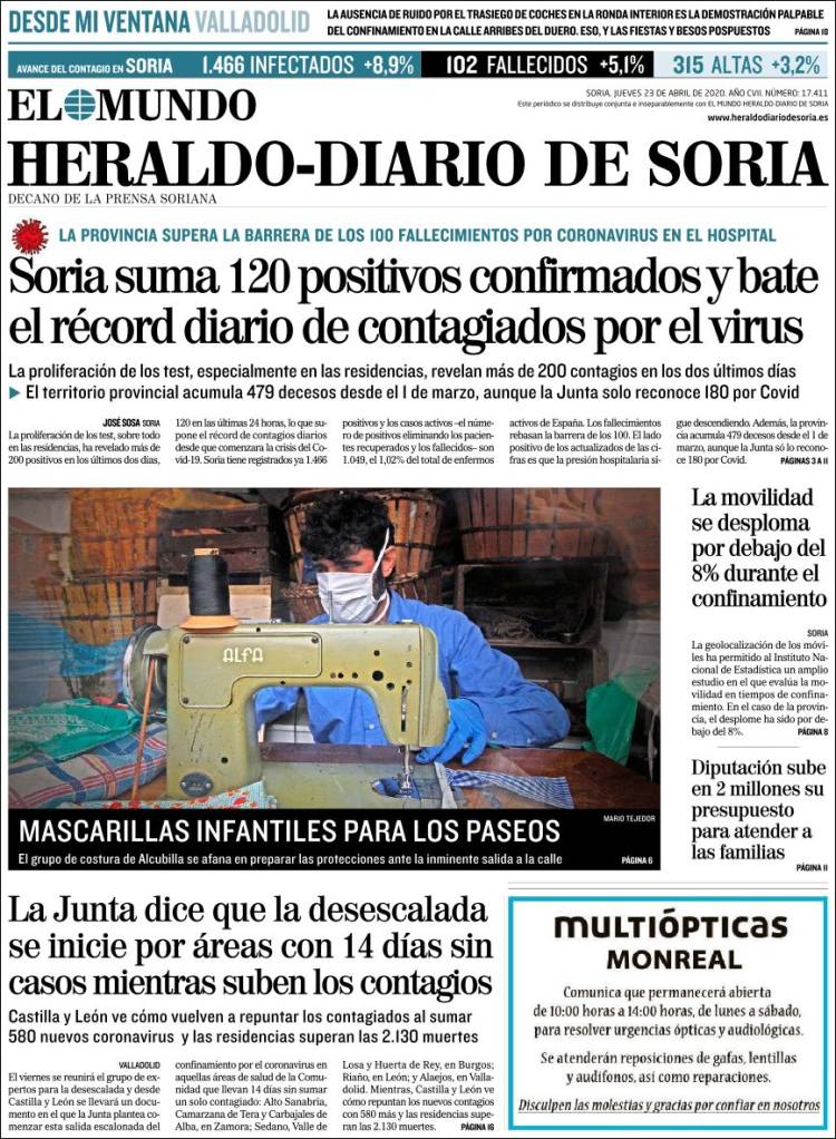 Portada de Diario de Soria (Espa&ntilde;a)