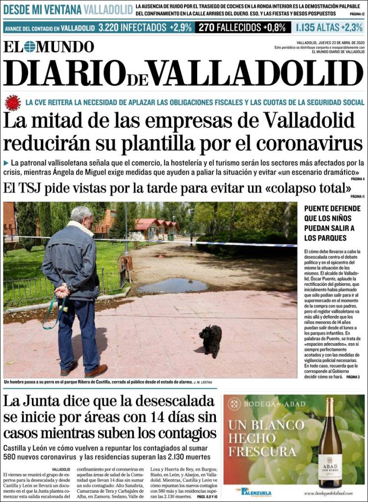 Portada de Diario de Valladolid (Espa&ntilde;a)
