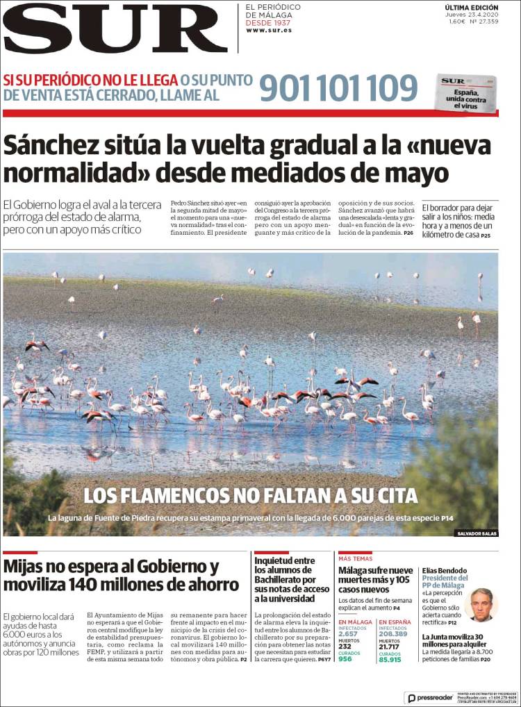 Portada de Diario el Sur (Espa&ntilde;a)