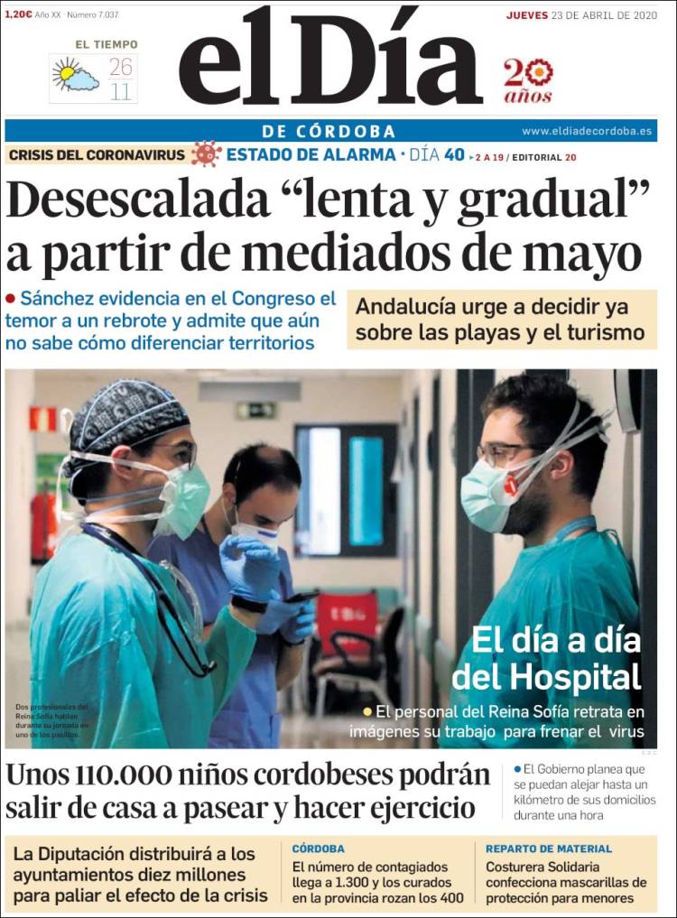 Portada de El Día de Córdoba (Espa&ntilde;a)