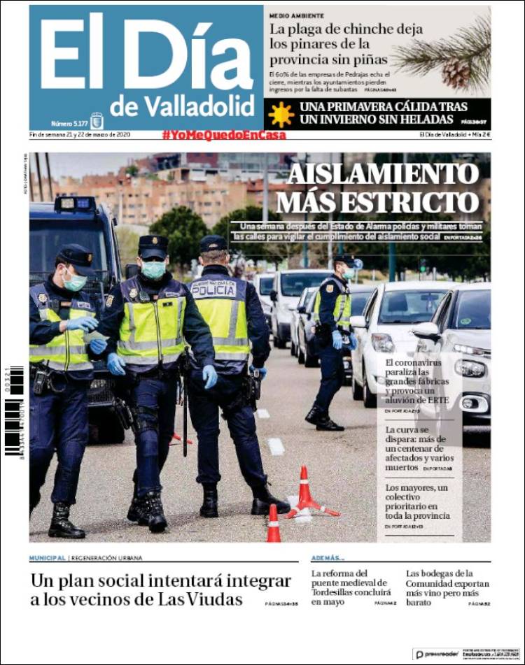 Portada de El Día de Valladolid (Espa&ntilde;a)
