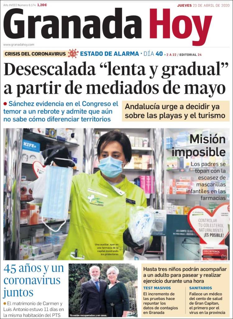 Portada de Granada Hoy (Espa&ntilde;a)