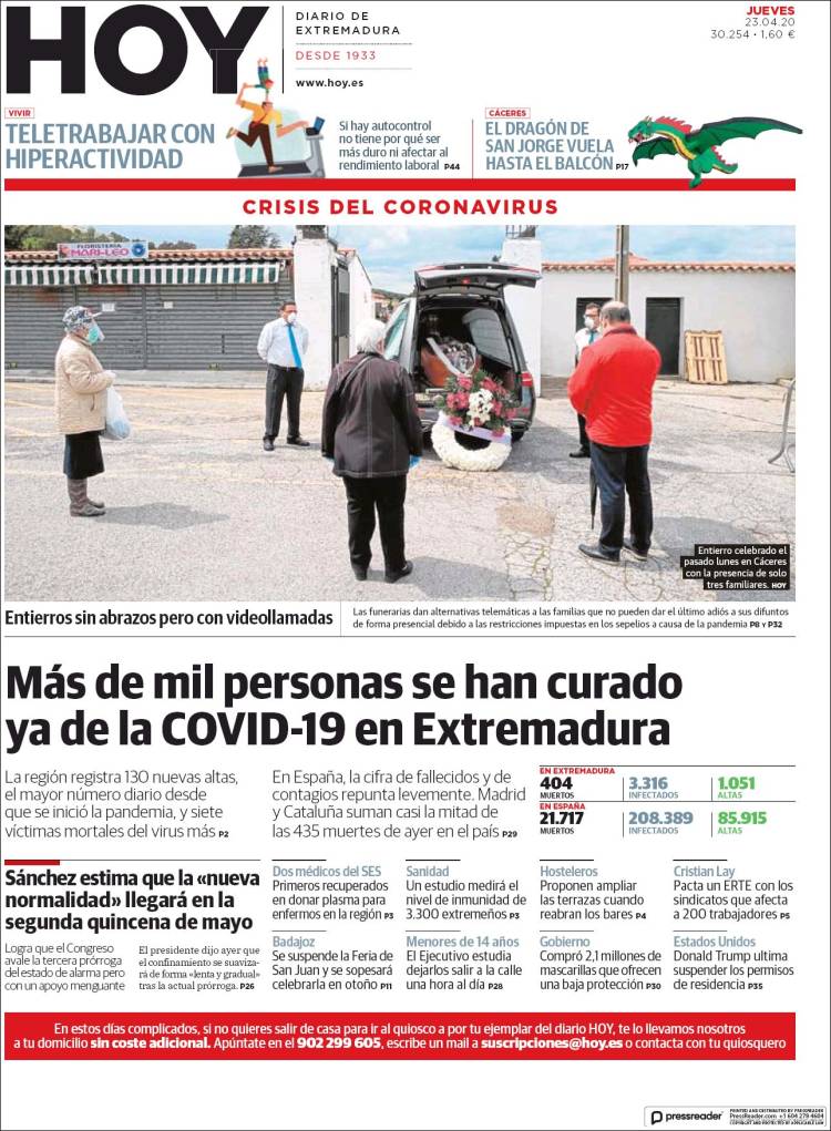 Portada de Hoy - Caceres (Espa&ntilde;a)