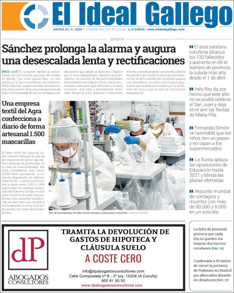 Portada de El Ideal Gallego (Espa&ntilde;a)