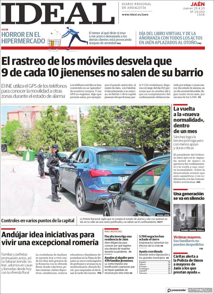 Portada de El Ideal de Jaén (Espa&ntilde;a)