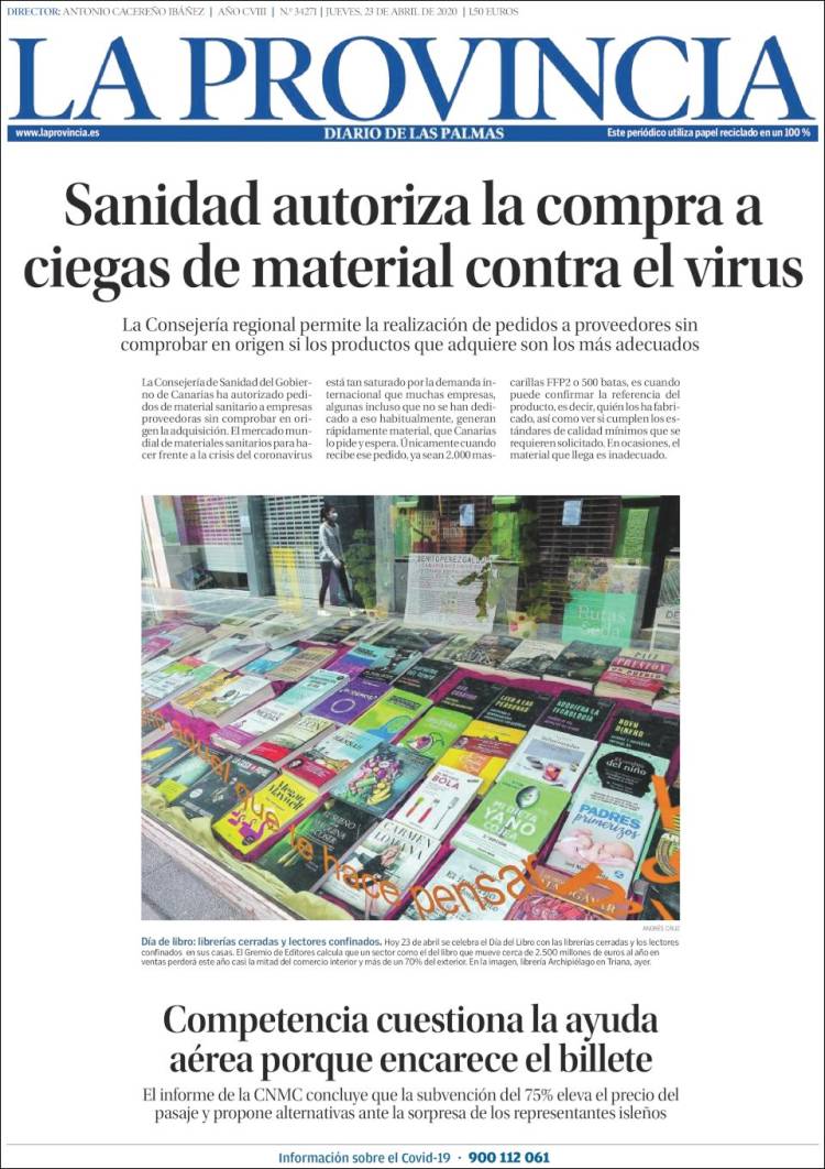 Portada de La Provincia (Espa&ntilde;a)