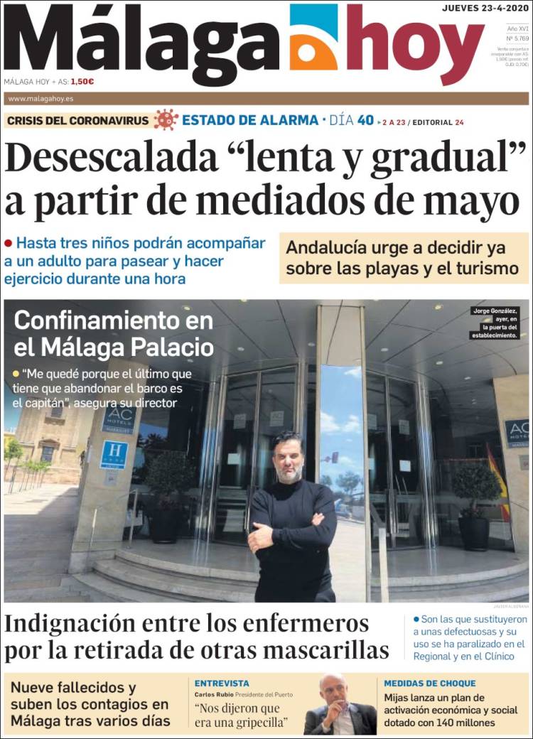 Portada de Málaga Hoy (Espa&ntilde;a)
