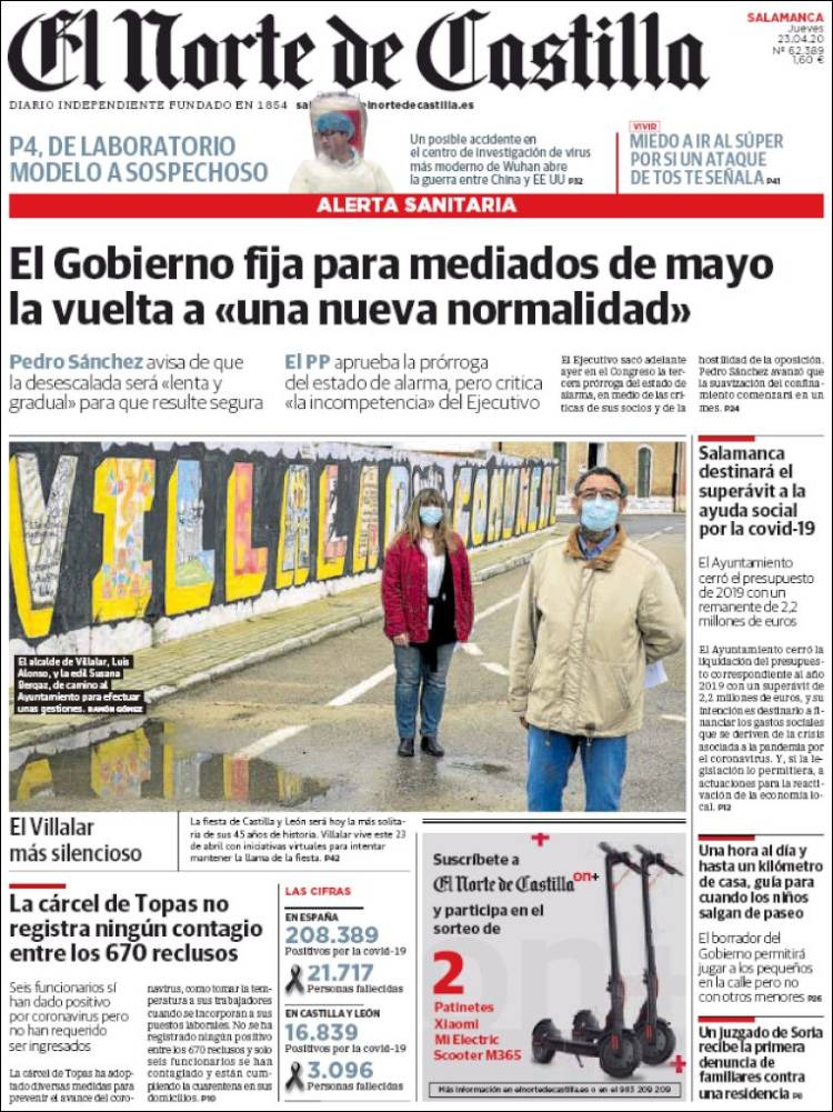 Portada de Norte de Castilla - Salamanca (Espa&ntilde;a)