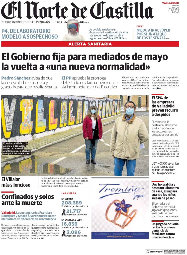 Portada de Norte de Castilla - Valladolid (Espa&ntilde;a)