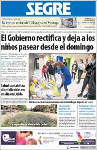 Portada de Segre  (Espa&ntilde;a)