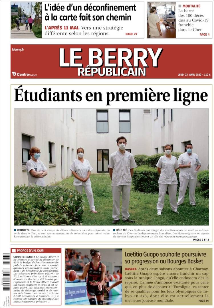 Portada de Berry Republicain (Francia)