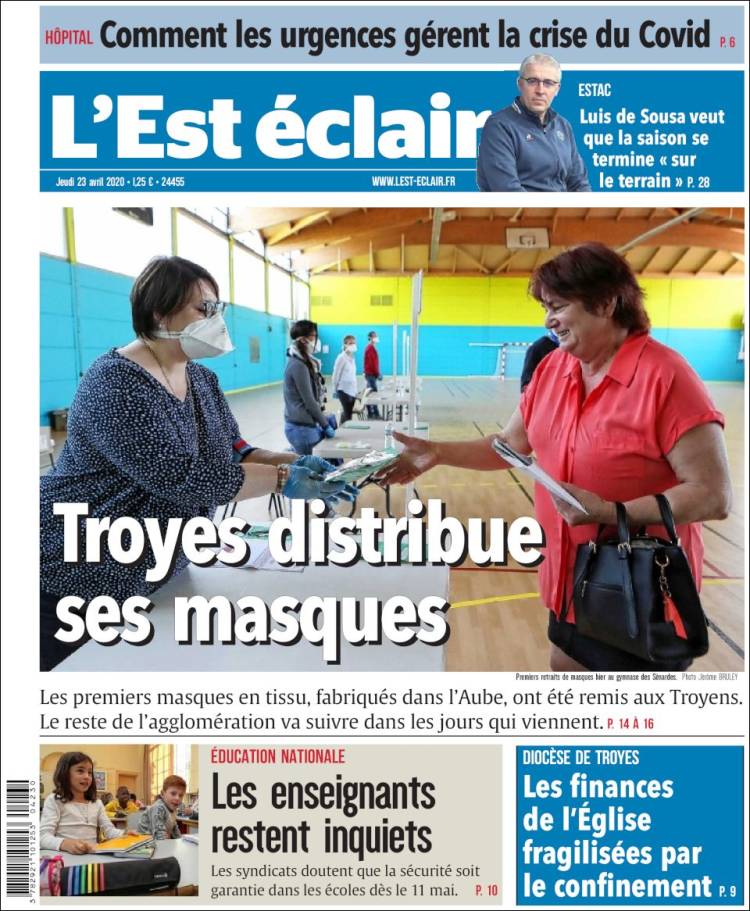 Portada de L'Est Eclair (Francia)