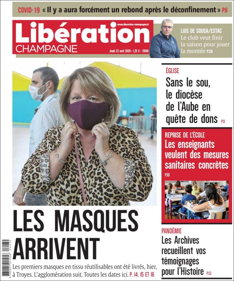 Portada de Libération Champagne (Francia)