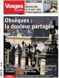Portada de Vosges Matin (Francia)