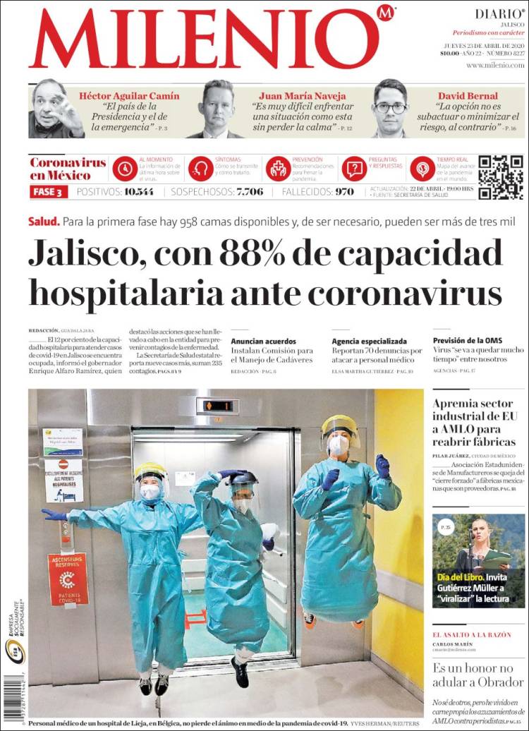 Portada de Milenio - Jalisco (Mexico)