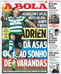 Portada de A Bola (Portugal)