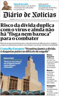 Portada de Diário de Noticias (Portugal)