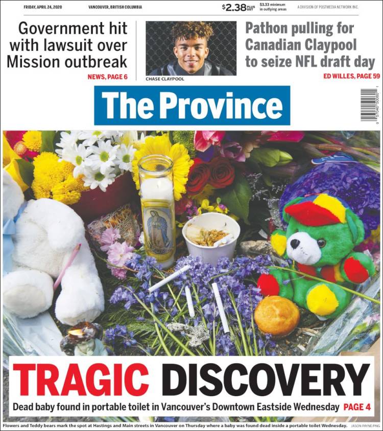 Portada de The Province (Canadá)