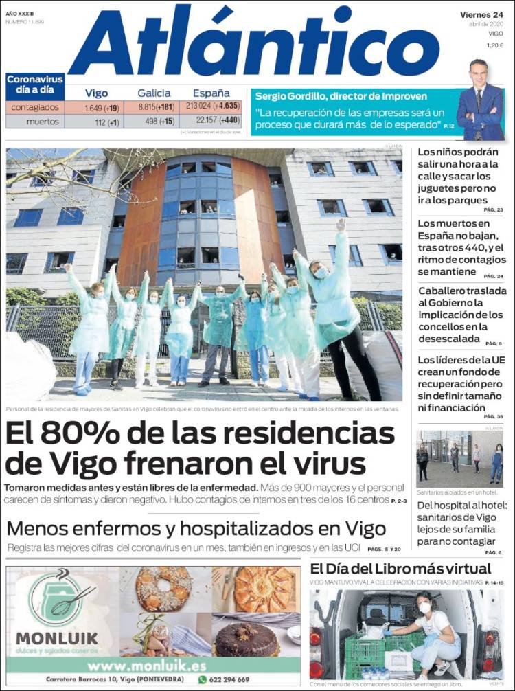 Portada de Atlántico Diario (España)