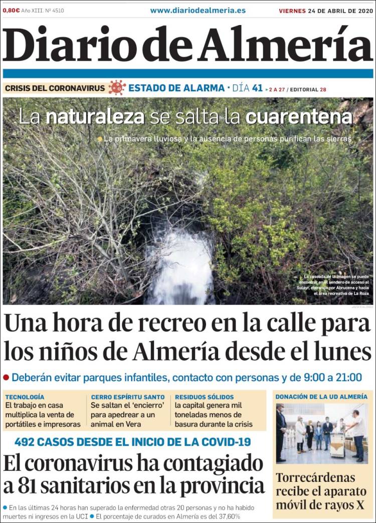 Portada de Diario de Almería (España)