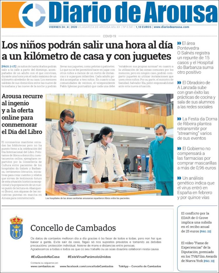 Portada de Diario de Arousa (España)