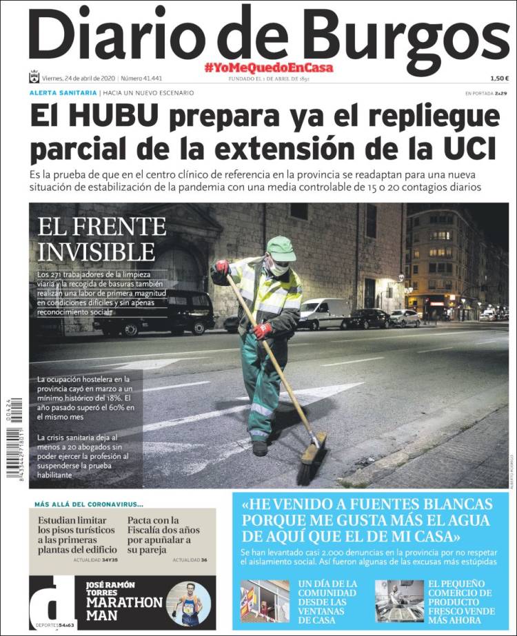 Portada de Diario de Burgos (España)