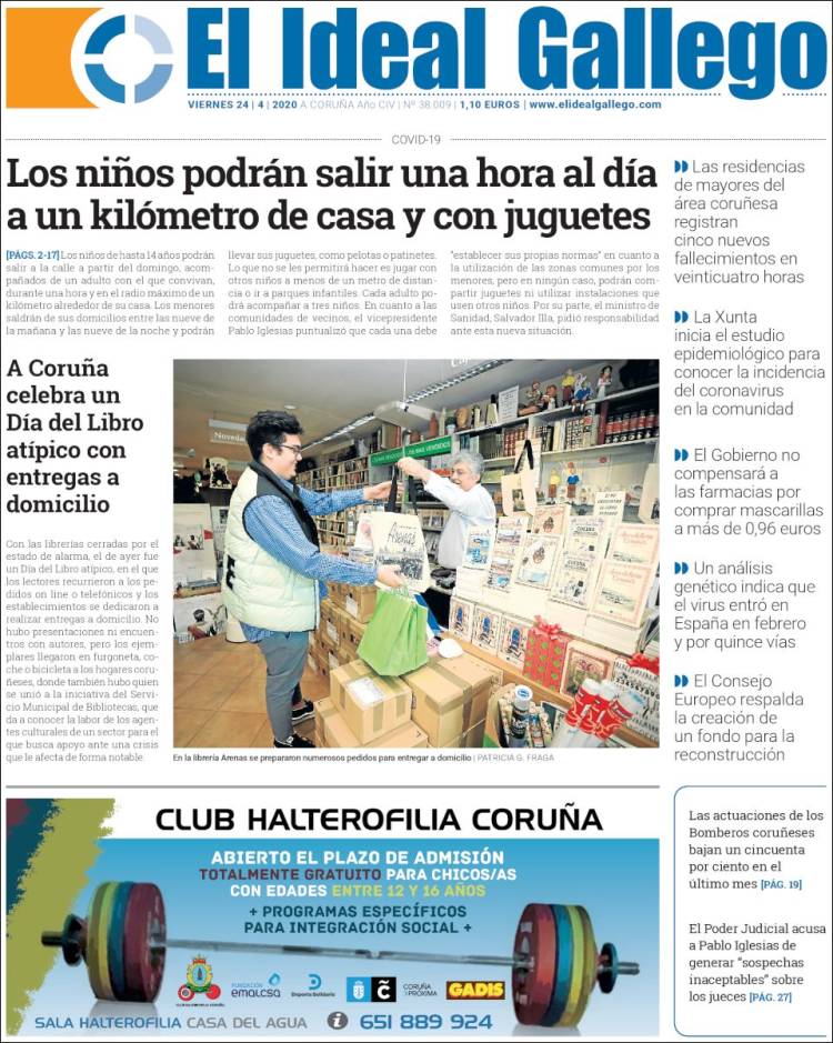 Portada de Diario de Ferrol (España)