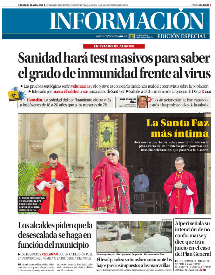 Portada de Diario Información (España)