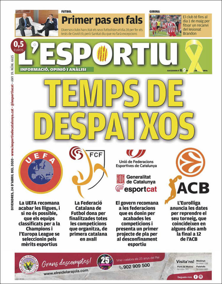 Portada de L'Esportiu : Girona (España)